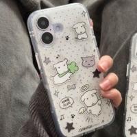 ราคา ญี่ปุ่นญี่ปุ่นเกาหลี Four leaf Clover Puppy เหมาะสําหรับ Apple 17 16 เคสโทรศัพท์ 15 14 13 Double Layer 12 11 XR XSmax เคสโทรศัพท์ (58007569097)