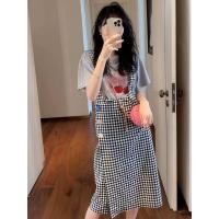 ราคา ชุดลำลองผู้หญิงสไตล์เกาหลี ลายสก๊อตสำหรับฤดูใบไม้ผลิและฤดูร้อน (24797966066)