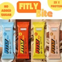 ราคา FITLY BITE Protein Bars โปรตีนบาร์ 40 กรัม x 24 ชิ้น กล่อง โปรตีน 25 ไม่มีน้ำตาลเติม ไฟเบอร์สูง (54956231854)