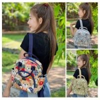 ราคา ลดล้างสต็อก กระเป๋าเป้ ผ้าคอตตอน มีซิป มีซับในกันน้ำ มีหลายลายให้เลือก (6168914703)