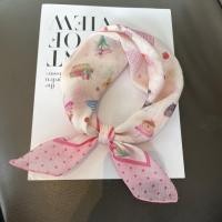 ราคา ผ้าพันคอไหมสีชมพูลายขนมหวาน สำหรับฤดูใบไม้ผลิและฤดูร้อน ทำจากผ้าฝ้ายและผ้าลินิน (56158343925)
