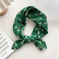 ราคา Retro ดอกไม้สีเขียวผ้าพันคอผ้าไหมขนาดเล็กหญิงฤดูใบไม้ผลิฤดูใบไม้ร่วงเกาหลีรุ่น All Match บางสี่เหลี่ยมเล็กตกแต่งผ้าพันคอขนาดเล็กแถบคาดศีรษะ (51706715341)
