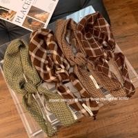 ราคา ผ้าพันคอสไตล์เกาหลี ลายสก๊อตจากไหม ใช้อเนกประสงค์ สำหรับสวมรอบคอหรือคลุมไหล่ (46005743377)