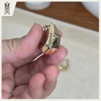 ราคา ต่างหูห่วงโรสโกลด์ประดับคริสตัลสีน้ำทองคำขาว18K ต่างหูทองคำขาวแท้ งานพรีเมี่ยม เก๋ ต่างหูออกงาน MYS 0021 พร้อมส่ง (49957515955)