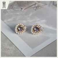 ราคา ต่างหูมุกรูปหัวใจสีทองและเพชรสีม่วงอ่อน18K ต่างหูเงินแท้ งานพรีเมี่ยม ต่างหูประดับเพชร ต่างหูออกงาน MYS 0063 พร้อมส่ง (45608662293)