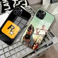 ราคา BK 1 เกม Rockstar Gta 5 Grand เคสโทรศัพท์กระจกนิรภัยสําหรับ IPhone 17 15 14 11 12 Pro 8 7 14 17 15 Plus 13 14 Pro MAX XR ครอบคลุม (29309007406)