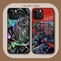 ราคา BK 1 Rock Band M Metallicaes เคสโทรศัพท์กระจกนิรภัยสําหรับ IPhone 17 15 12 14 13 11 Pro XS Max Plus Mini X XR 8 7 6s SE2020 Coque 0728 (24969855287)