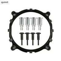ราคา Quim ฮีทซิงค์ฐานยึดสําหรับ LGA775 1150 1155 1156 1366 CPU Cooler พัดลมยึด Retention Backplate ชุด (26833309279)