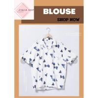 ราคา เสื้อเชิ้ตคอปกทรงใหญ่ลายดอกไม้เข้ม แขน 1 2 EMMA CLOTHES มือสองงานคัด สภาพใหม่ (28535682777)