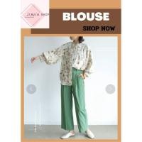 ราคา เสื้อเบลาส์ เชิ้ตคอปกแถบสีดีไซน์เพ้นท์ 144382 มือสองงานคัด สภาพใหม่ (26133954585)