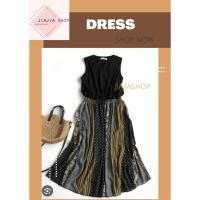 ราคา ชุดเดรสแขนกุด เอวจั๊ม japan style มือสองงานคัด สภาพใหม่ (23754278278)