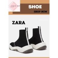 ราคา รองเท้า Women Sock style high top sneakers ZARA มือสองงานคัด สภาพใหม่ (27935907592)