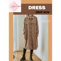 ราคา ชุดเดรสเชิ้ตผ้าลูกฟูกกระเป๋าใหญ่ cutie blonde มือสองงานคัด สภาพใหม่ (42705330179)