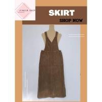 ราคา กระโปรงจั๊มเปอร์เอวสูง ผ้าลูกฟูก camel road มือสองงานคัด สภาพใหม่ (44061666273)