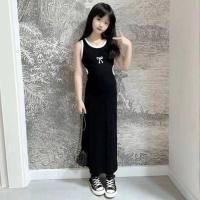 ราคา 3 15y girls fashion dress summer children black princess sk sk perempuan (26856742715)