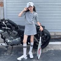 ราคา ชุดเกาหลีสไตล์ใหม่สำหรับฤดูร้อน เสื้อยืดแขนสั้นและกระโปรงสองชิ้น เหมาะสำหรับวัยรุ่น (56708534848)