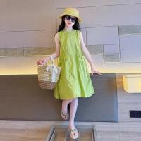 ราคา เดรสแขนกุดสำหรับเด็กผู้หญิง ชุดเดรสสายเดี่ยวสไตล์เกาหลี พร้อมลายพิเศษสำหรับฤดูร้อน (53708518664)