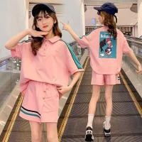 ราคา ชุดเสื้อกางเกงสำหรับเด็กผู้หญิงฤดูร้อน เสื้อยืด เสื้อโปโล กางเกงขาสั้น กระโปรง ชุดสองชิ้น trendy (43079710540)
