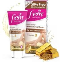 ราคา Fem Fairness Naturals Gold Hair Removal Cream 180g 120g 60g Free For All Skin Type (53005068060)