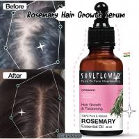 ราคา น้ำมันใส่ผม โรสแมรรี่Soulflower Rosemary Hair Growth Serum Essential Oil30ml (41579024618)
