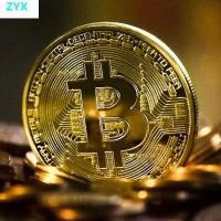 ราคา เหรียญ Bitcoin ชุบทองสะสมของขวัญคอลเลกชันศิลปะที่ระลึกทางกายภาพ Casascius Bit BTC โลหะโบราณเลียนแบบ (43079823317)