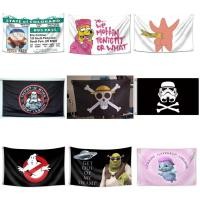 ราคา 60 90 ซม One Piece ธงคุณภาพสูง Shrek South Park Star Wars ธงตกแต่งบ้านโพลีเอสเตอร์แบนเนอร์ Tapestry ความงามโปสเตอร์ 90x150 ซม 3x5ft (47705306249)