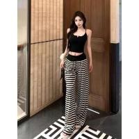 ราคา กางเกงขายาวทรงหลวมเอวสูงลายทาง มีเชือกผูก เหมาะสำหรับฤดูใบไม้ร่วงและฤดูหนาว ทรงขากว้างทันสมัย เหมาะสำหรับผู้หญิง (49503004914)