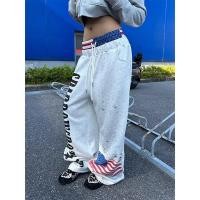 ราคา กางเกงวอร์มขายาวทรงหลวม ผูกเชือก พิมพ์ลายธงชาติอเมริกันสไตล์เรโทร เหมาะสำหรับผู้ชายและผู้หญิง ทรงสบาย สวมใส่ได้หลากหลายโ (52456634602)