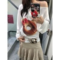 ราคา เสื้อยืดกันแดดเปิดไหล่ลายโดนัทและลายคิตตี้ ทรงหลวม ใส่ได้หลายโอกาส เนื้อผ้าโปร่งเล็กน้อย สามารถใช้เป็นเสื้อคลุมได้ (51607955639)