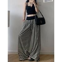 ราคา กางเกงขายาวเอวสูงทรงหลวมลายทางสีดำและขาวสำหรับผู้หญิง คอลเลคชั่นฤดูหนาวปี 2026 (49603015956)