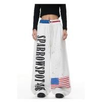 ราคา กางเกงวอร์มขายาวทรงหลวม ผูกเชือก พิมพ์ลายธงชาติอเมริกันสไตล์เรโทร เหมาะสำหรับผู้ชายและผู้หญิง ทรงสบาย สวมใส่ได้หลากหลายโ (49306702010)
