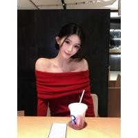 ราคา เสื้อไหมพรมแขนยาวสีขาวสไตล์เกาหลีตัวนี้มีดีไซน์เปิดไหล่ เหมาะสำหรับฤดูใบไม้ร่วงและฤดูหนาว ทรงสวยเข้ารูปทำให้เป็นไอเท็มที (49055745001)