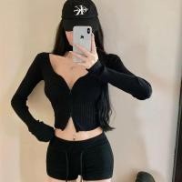 ราคา กางเกงขาสั้นกีฬาสีเทาสไตล์อเมริกันสุดฮอต เอวสูง ทรงเข้ารูป สวมใส่ด้านนอก สะโพก กางเกงขาสั้นลำลอง เชือกผูก เอวต่ำ (48150820194)
