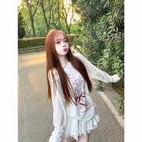 ราคา เสื้อยืดสีขาวเปิดไหล่พิมพ์ลายกราฟฟิตี้ สไตล์เกาหลี แขนยาว เสื้อกันแดดสำหรับผู้หญิง สวมใส่สบายในฤดูใบไม้ร่วง (58105077479)