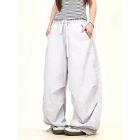 ราคา กางเกงทำงานสีเทาลำลองผู้หญิงฤดูร้อน 2025 ใหม่ หลวม Bf สตรีท กางเกงขายาวลายมีดพร้า (29938131770)