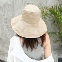 ราคา หมวกสไตล์ชาวประมง แบบปีกกว้างสำหรับแดด ทำจากผ้าฝ้ายและลินิน พับเก็บได้ง่าย สำหรับผู้หญิง (53707146848)