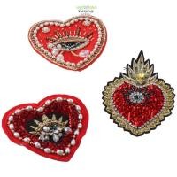 ราคา STARYSWAY 3PCS Love Iron on Glitter เลื่อม Rhinestone Evil Love Heart Eyes เลื่อมแพทช์ ตกแต่ง 3 สไตล์ Applique เสื้อผ้าสําหรับเสื้อผ้ากางเกงยีนส์ (52008498121)