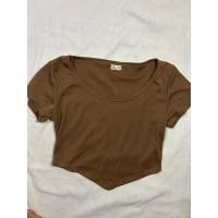 ราคา เสื้อครอปสีน้ำตาลน่ารักๆ (41818997452)