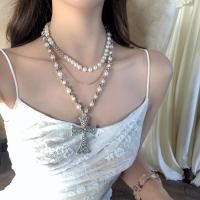 ราคา จี้ไข่มุกเพชรฝัง เพชรสลักกรอบสองชั้น สร้อยคอสไตล์เรโทรหรูหรา (56902014906)