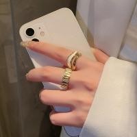 ราคา แหวนสองชั้นแบบจุ่มน้ำมัน สไตล์เรขาคณิตจากเกาหลี เครื่องประดับแฟชั่นสำหรับผู้หญิง (54751699395)