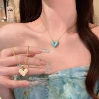 ราคา สร้อยคอมินิหัวใจหยดน้ำมัน แบบเรียบหรู ชุบทองแท้ 14K (46608622972)