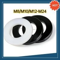 ราคา พร้อมส่ง แหวนรองไนลอน สีขาว สีดำ Nylon Flat Washer แหวนอีแปะพลาสติก แหวนฉนวนกันไฟ กันรอยขีดข่วน M8 M24 White Black Plastic Washer PA66 พลาสติก M8 M10 M12 M24 DX TH 03 (47554584989)