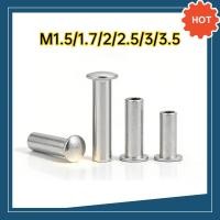 ราคา หมุดย้ำกึ่งกลวง สแตนเลส 304 หัวกลมแบน SUS304 Semi Tubular Rivet หมุดย้ำ 304 ไม่เป็นสนิม ย้ำง่าย ขอบบานสวย ทนทานต่อการใช้งานหนัก Stainless Steel Half Hollow Rivets M1 5 M1 7 M2 M2 5 M3 M3 5DX TH 03 (27