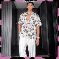 ราคา KINS Hawaii Shirt เสื้อฮาวาย ทรง Oversize ชุดเดินชายทะเล รหัส HW23 (46705680439)