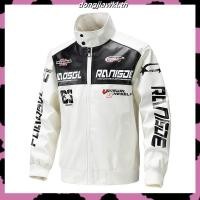 ราคา Voevoe เสื้อแจ็คเก็ตหนังผู้ชาย PU เสื้อแจ็คเก็ตมอเตอร์ไซค์แฟชั่นกันลม (53107778149)
