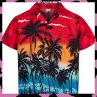 ราคา เสื้อฮาวาย ลายทะเลเรือใบน้อย ดำ ผ้านิ่ม M L XL Oversize คอฮาวาย JLW BRAND (51907892291)