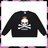ราคา Bape x Stussy Sweater with Shark Print Street Style เสื้อสเวตเตอร์ผู้ชายและผู้หญิง Super Nice (57554629045)