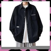 ราคา M 8xl เกาหลี Simple Cargo เสื้อผู้ชาย Plus ขนาดเสื้อแขนยาวลําลองหลวมสีดํา Oversize Top (45058555126)