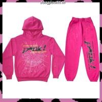 ราคา 2023 Young Thug Pink Sp5der 555555 เสื้อกันหนาว มีฮู้ด พิมพ์ลายกราฟฟิคใยแมงมุม 1 1 คุณภาพสูง สําหรับผู้ชาย และผู้หญิง 555555 เสื้อกันหนาว แบบสวมหัว (42823016893)