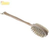 ราคา SEEO Body Bath Scrubber Exfoliaation Long Wooden Handle Shower Scrub Brush Durable Massage Skin Deep Cleaning Double Sided Shower Brush Bathroom (51808507753)
